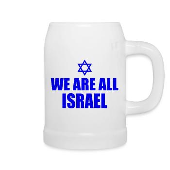 We are all israel - Beer Mug - white - Right