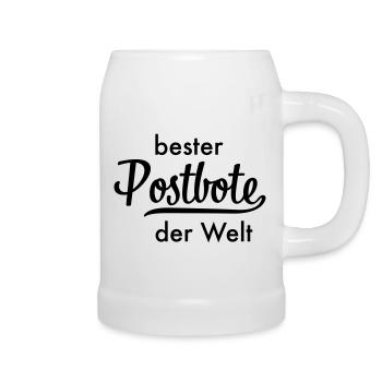 Bester Postbote - Bierkrug - Weiß - Rechts