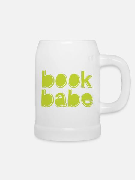 Book Babe - Bierkrug - Weiß