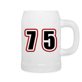 75 Number College - Beer Mug - white - Right