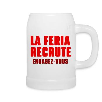 Feria de Bayonne - Chope en céramique - blanc - Droite