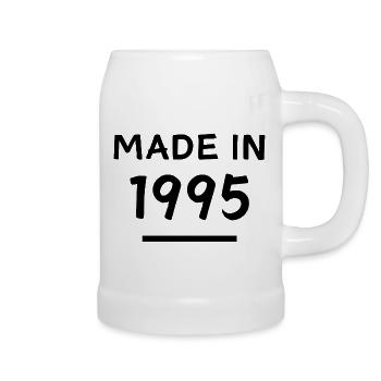 Made in 1995 - Geburtsjahr / Geburtstag - Bierkrug - Weiß - Rechts
