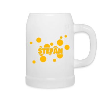 Geschenk für Stefan - Bierkrug - Weiß - Rechts