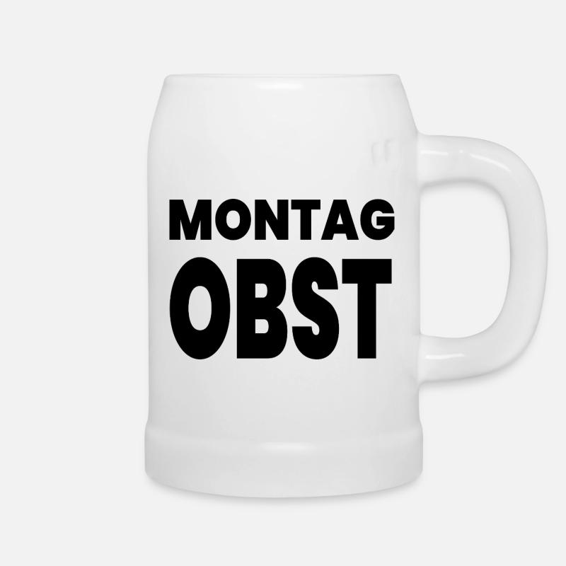 Obst - Bierkrug - Weiß