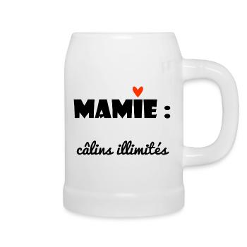 GRANNY. MAMMA. GRANDMOTHER. MOTHER'S DAY. - Beer Mug - white - Right
