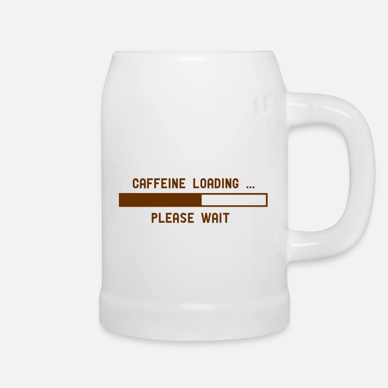 Koffein - Bierkrug - Weiß
