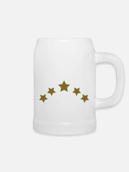 krone - Bierkrug - Weiß