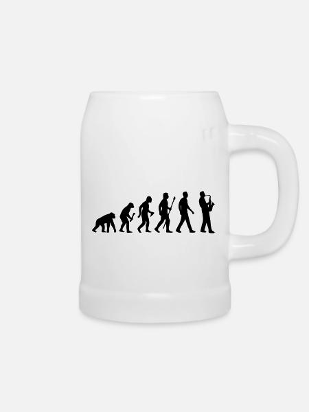 JAZZ EVOLUTIONSTHEORIE SHIRT! - Bierkrug - Weiß