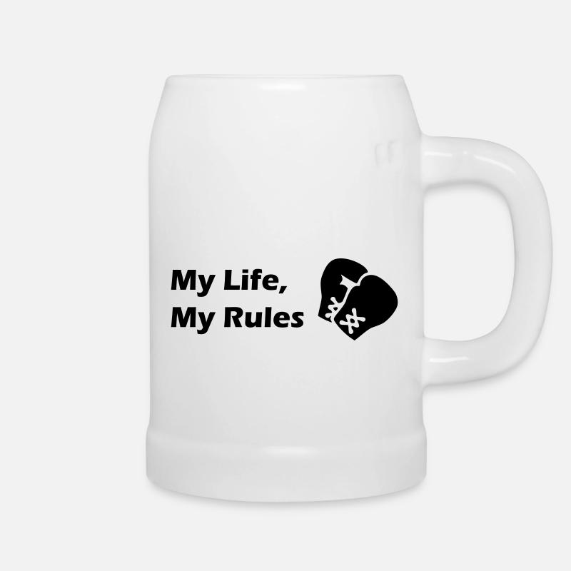 My Life My Rules - Boxen - Chope en céramique - blanc