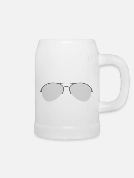 Die Aviator Goggles - Bierkrug - Weiß