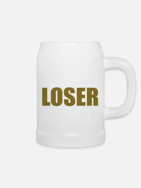 loser ocker - Bierkrug - Weiß