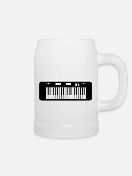 keyboard - Bierkrug - Weiß
