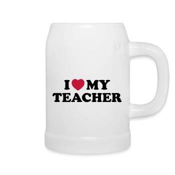 I love my teacher - Chope en céramique - blanc - Droite