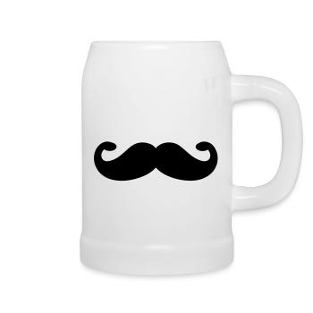 mustache - Beer Mug - white - Right