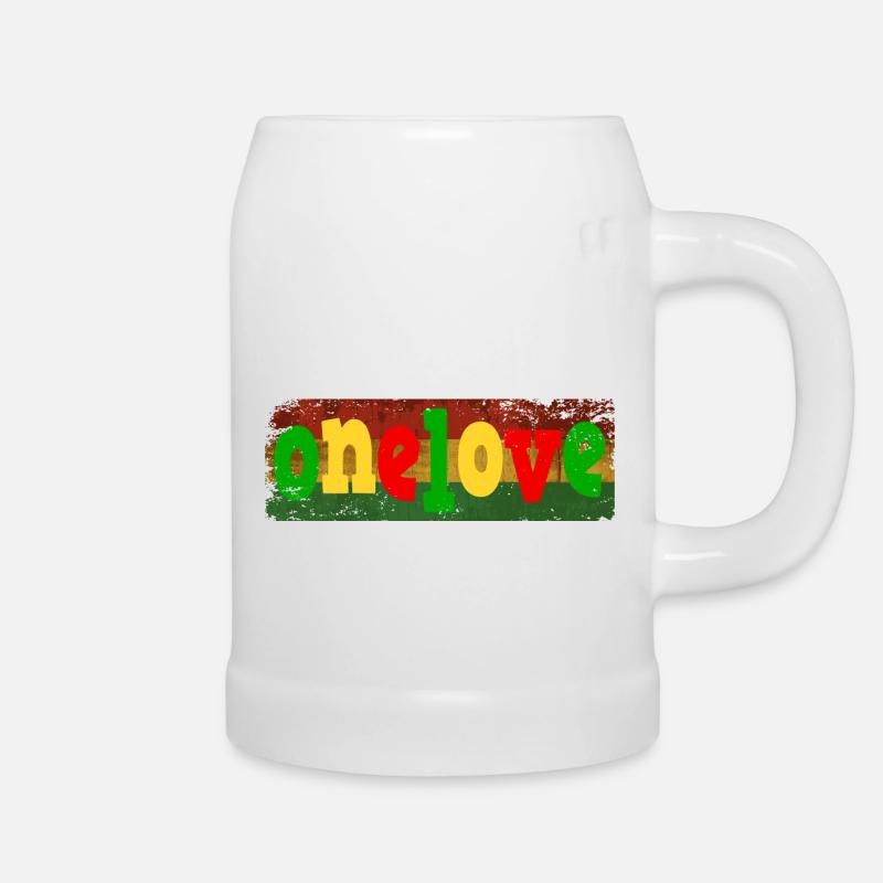 One love - Beer Mug - white