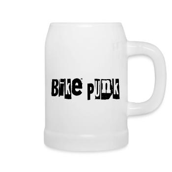 Vélo punk - Chope en céramique - blanc - Droite