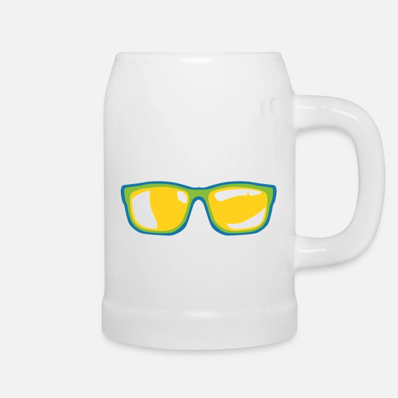 lunette de soleil - Chope en céramique - blanc