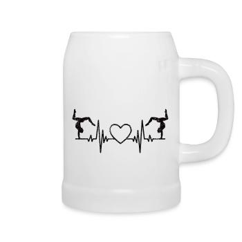 Gymnastics Girls Gymnastics Floor Gymnastics Gymnast - Beer Mug - white - Right