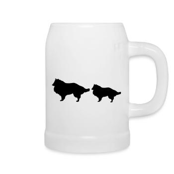 Canine - Chope en céramique - blanc - Droite