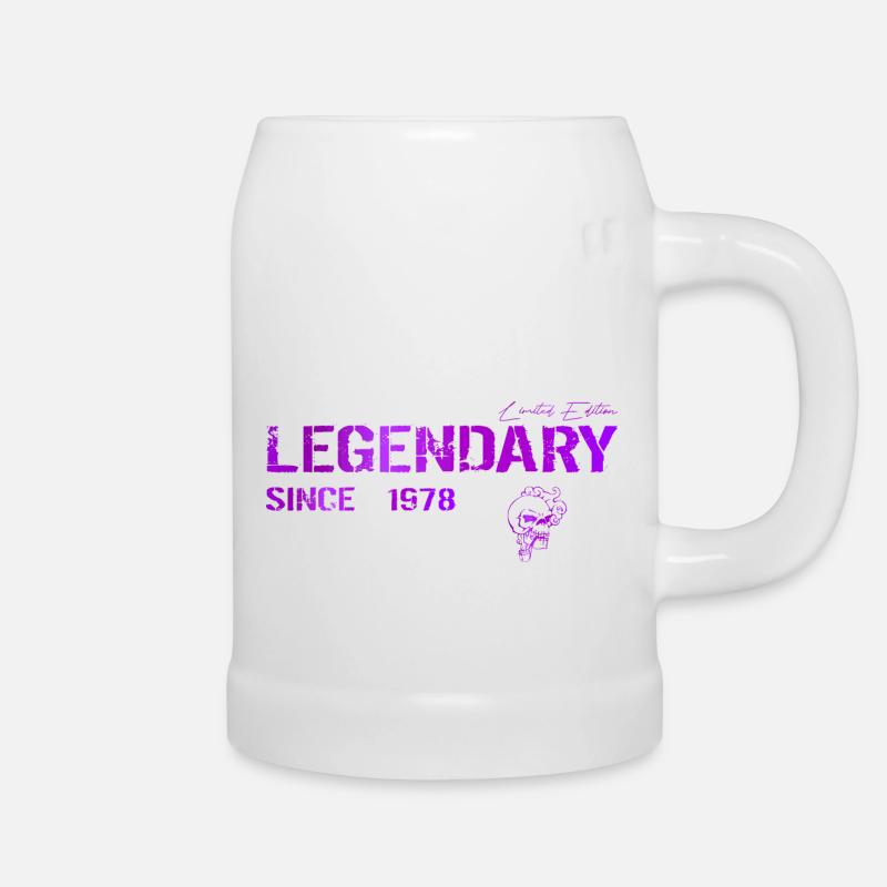 Legendary since 1978 Geschenk - Bierkrug - Weiß