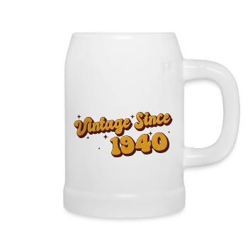 Millésime depuis 1940 83 ans - Groovy 83ème - Chope en céramique - blanc - Droite