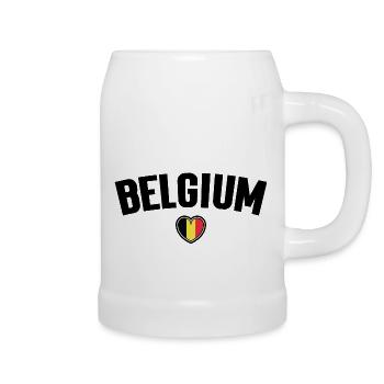 Belgium In My Heart - Beer Mug - white - Right