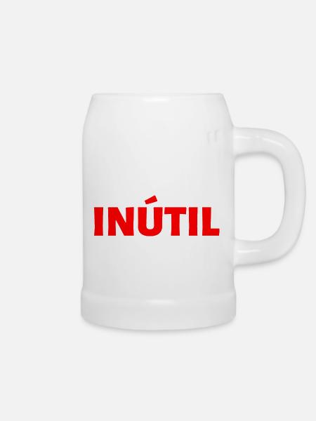 nutzlos Spanisch Sprache - Bierkrug - Weiß