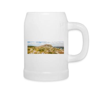 Die Mauer von Oštrica (Bedem Grebastica) Kroatien - Bierkrug - Weiß - Rechts