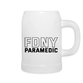 Ambulancier paramédical FDNY - Chope en céramique - blanc - Droite