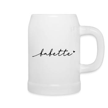 Babette Cursive Name - Beer Mug - white - Right