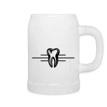 Dentiste Tooth Icon - Chope en céramique - blanc - Droite