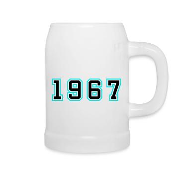 1967 Jahr Geburtstag - Bierkrug - Weiß - Rechts