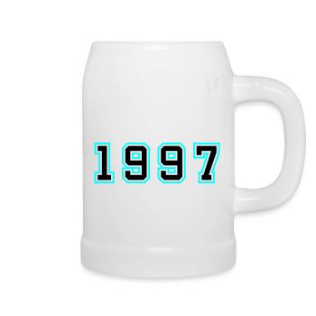 1997 Jahr Geburtstag - Bierkrug - Weiß - Rechts
