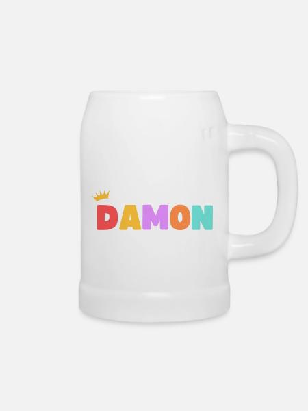 Damon! Personalisierbar - Bierkrug - Weiß