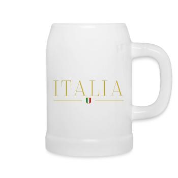 Ich liebe Italien Eleganz Stil Design T-Shirt - Bierkrug - Weiß - Rechts