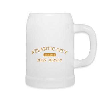 Atlantic City - New Jersey - Est. 1854 - America - Bierkrug - Weiß - Rechts