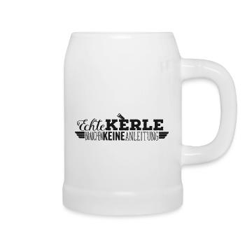 Echte Kerle brauchen keine Anleitung - Bierkrug - Weiß - Rechts