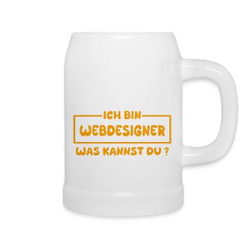 Web designer as a profession - Beer Mug - white - Right