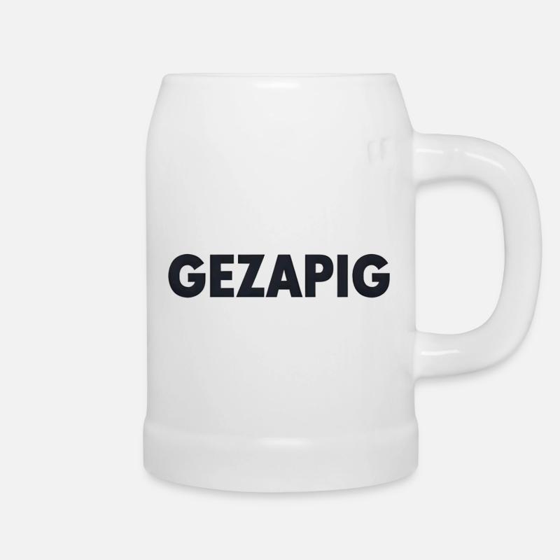 Lazy – Flemish Relaxed Mood - Beer Mug - white