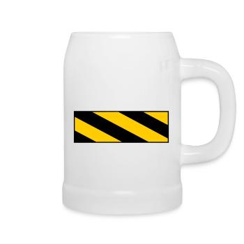 warning sign - Bierkrug - Weiß - Rechts