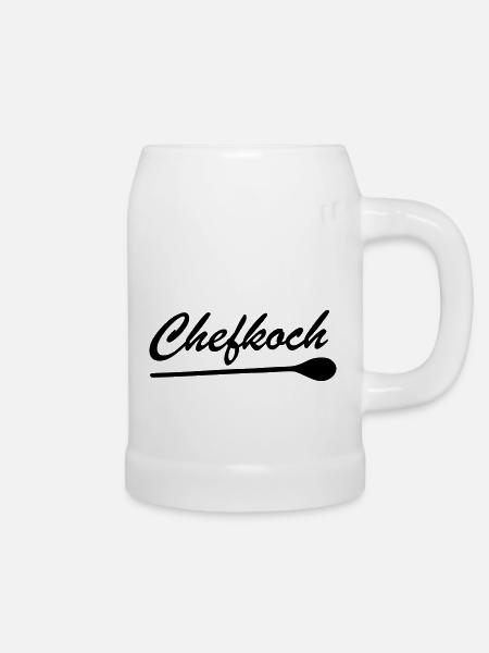 Chefkoch - Bierkrug - Weiß