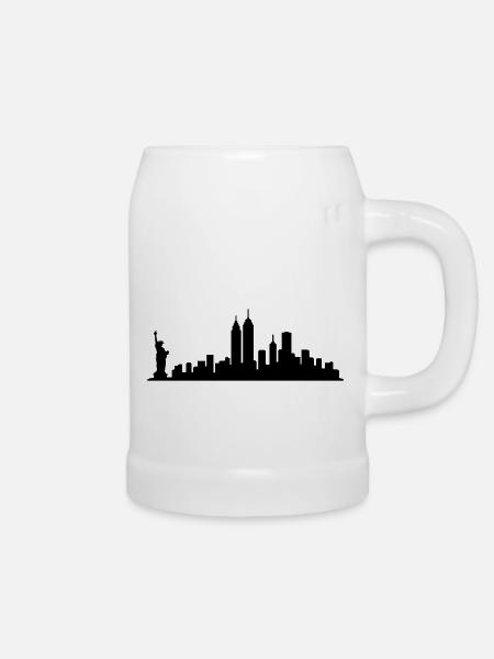 NYC-Skyline - Bierkrug - Weiß
