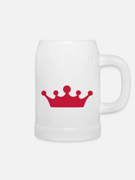 Crown - Bierkrug - Weiß