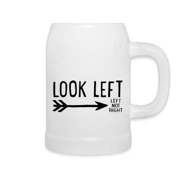 lustig - Bierkrug - Weiß - Rechts