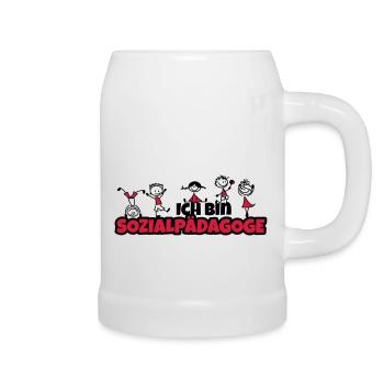 ich bin sozialpädagoge - Bierkrug - Weiß - Rechts