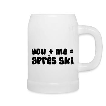 Vous + Je = Apres Ski - Chope en céramique - blanc - Droite