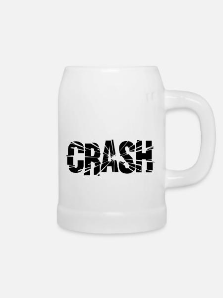 Crash - Bierkrug - Weiß