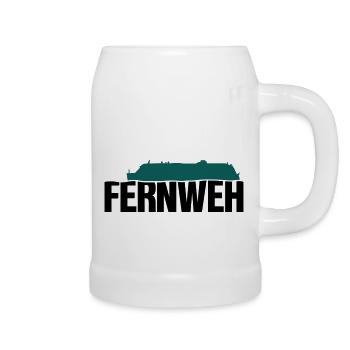 Fernweh - Bierkrug - Weiß - Rechts