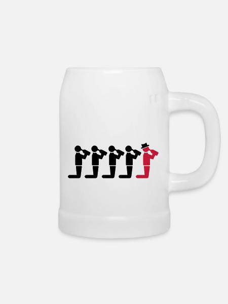 Five men - Bierkrug - Weiß