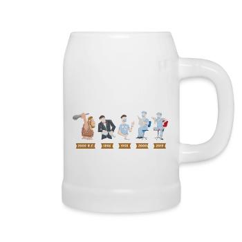 Evolution of anesthetist - Beer Mug - white - Right